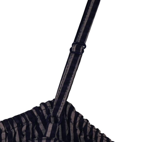 A New Day Maxi Dress Womens XL Stripe Smocked Adjustable Straps Pockets - Picture 7 of 11